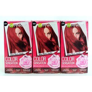 Garnier Color Sensation Where Theres Smoke 6.6 Intense Red Hair Dye 3Pk NIB